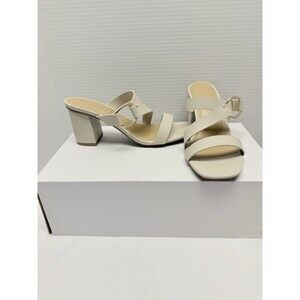 Lauren Conrad Canelle Women's Fancy Dressy Asymmetrical Heels Bone color Sz 8
